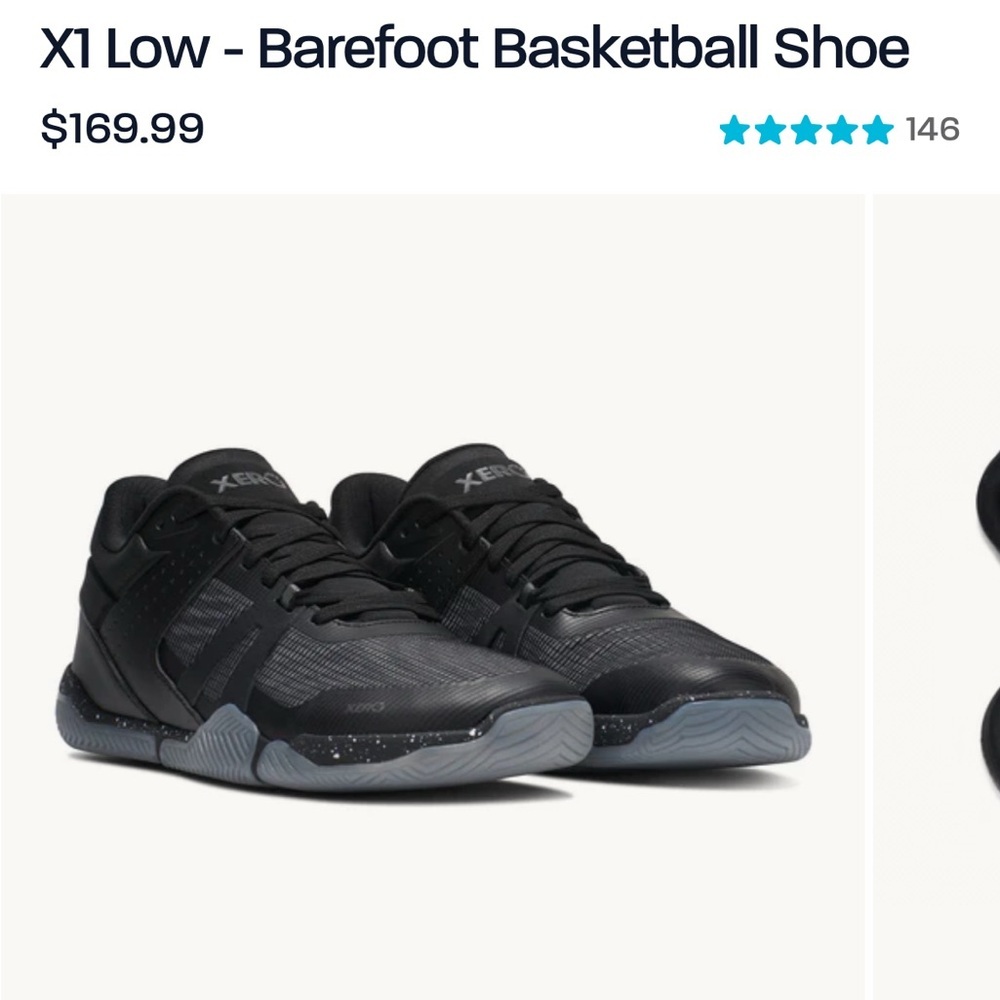 Xero Men's X1 Low Barefoot Basketball Shoes Size 9.5 - Picture 3 of 8